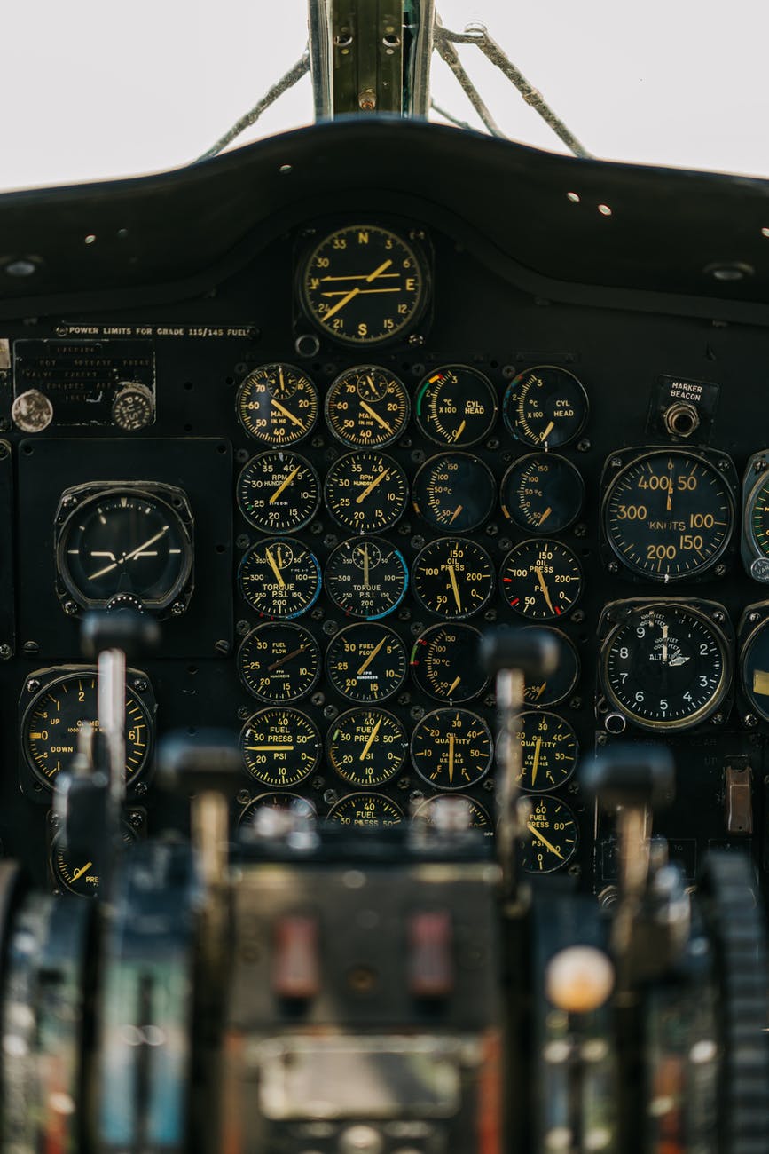 An aircraft cockpit