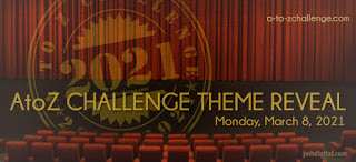A to Z Challenge theme reveal decorative art.